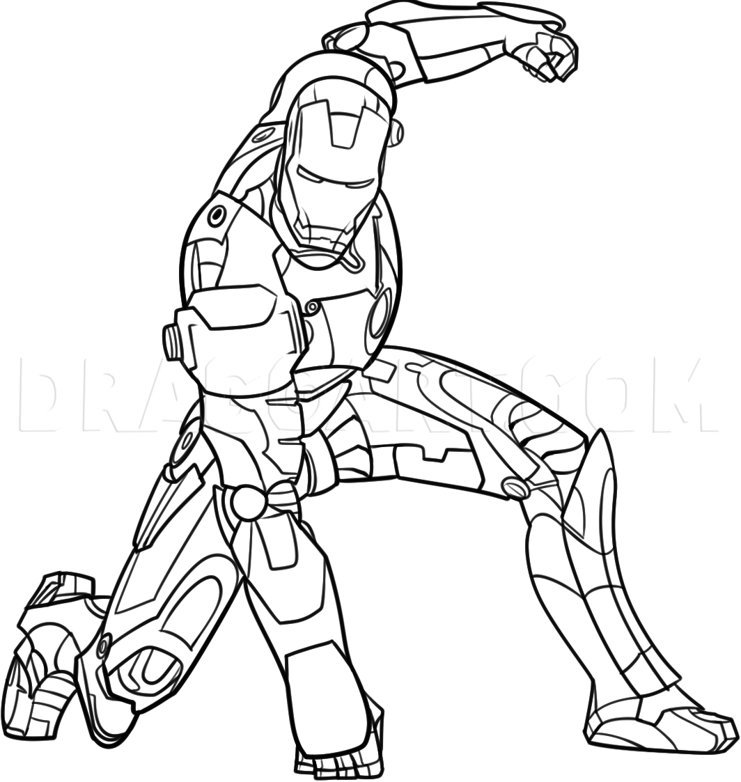 How To Draw And Colour Iron Man