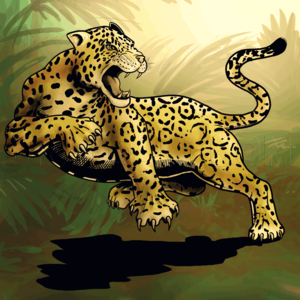 jaguar animal roar drawing