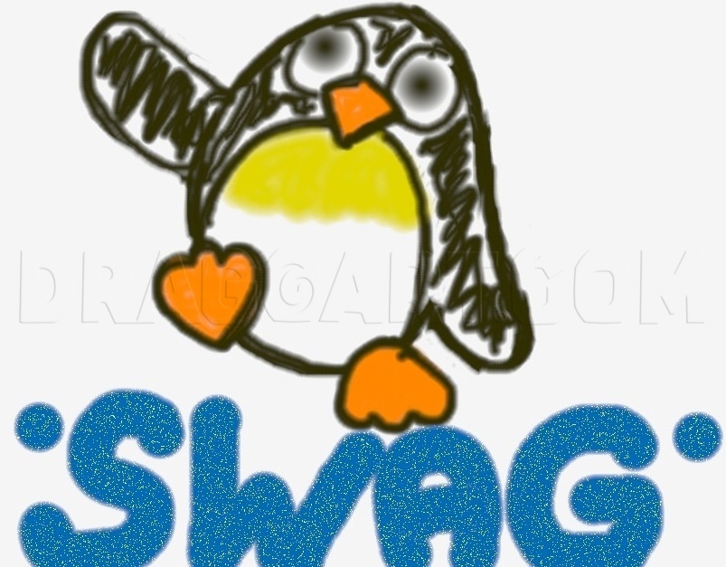 How to draw a cute clumsy penguin