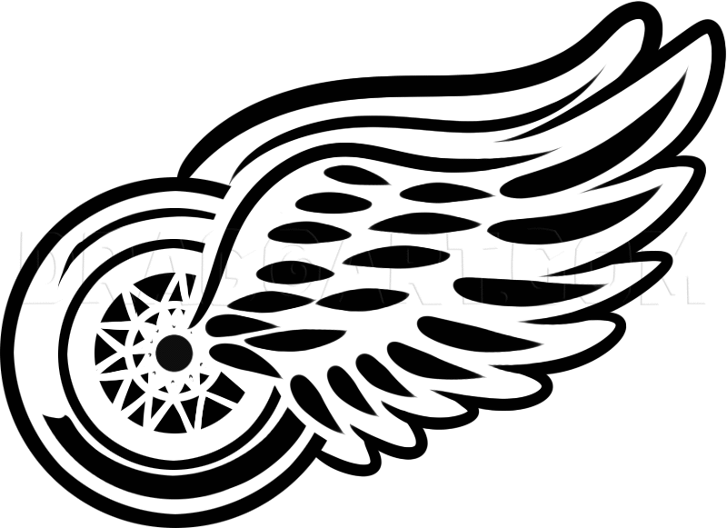 How To Draw The Detroit Red Wings, Step by Step, Drawing Guide, by Dawn - DragoArt