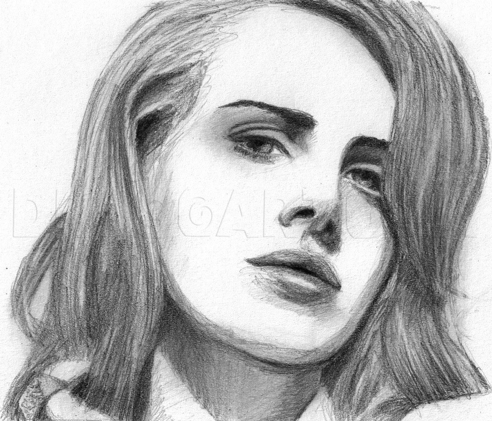 lana del rey drawing face