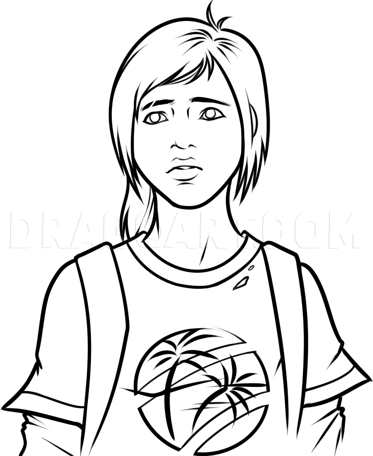 How To Draw Ellie From The Last Of Us, Step by Step, Drawing Guide, by