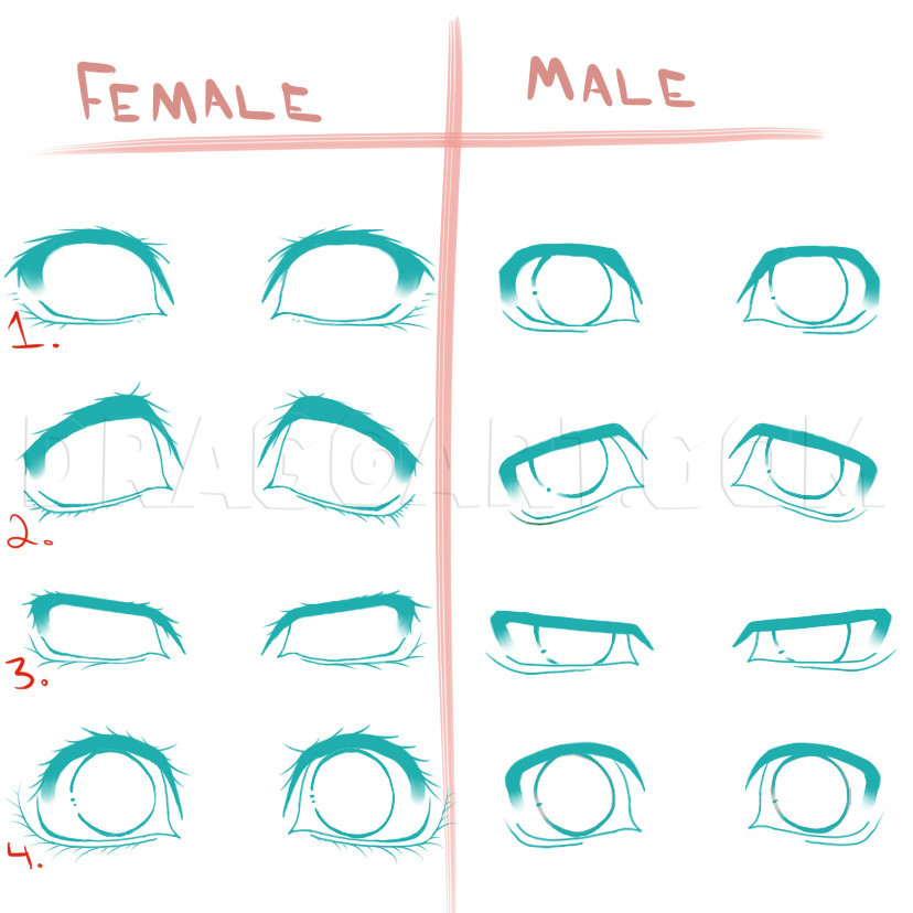 How To Draw Different Anime Eyes Drawing Step By Step By BuiBui 