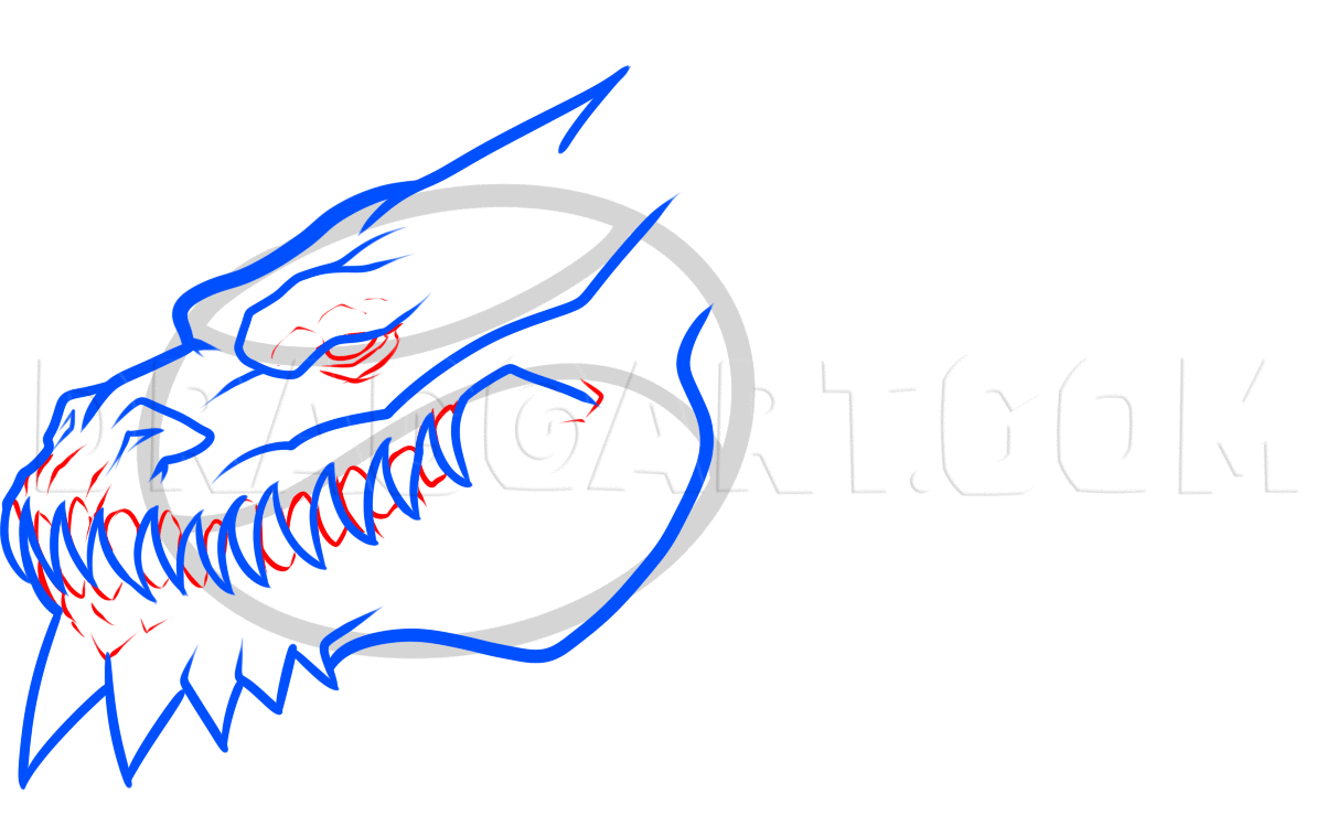 how to draw a dragon head step by step for beginners