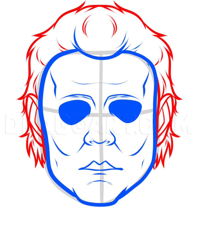 How To Draw Michael Myers Easy, Step by Step, Drawing Guide, by Dawn