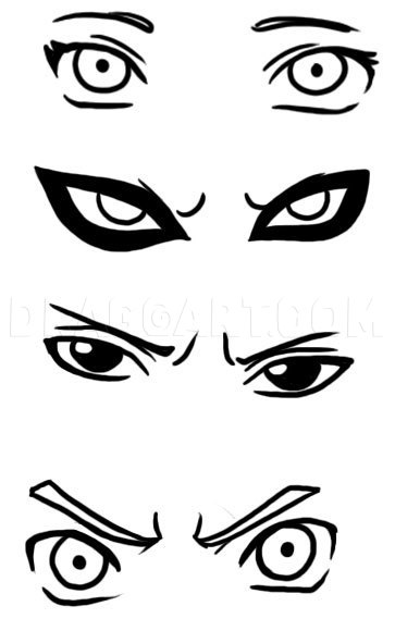 How To Draw Naruto Eyes Step By Step Drawing Guide By Dawn Dragoart Com