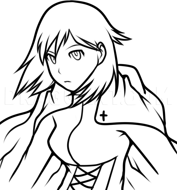 How To Draw Ruby Rose From RWBY Coloring Page Trace Drawing