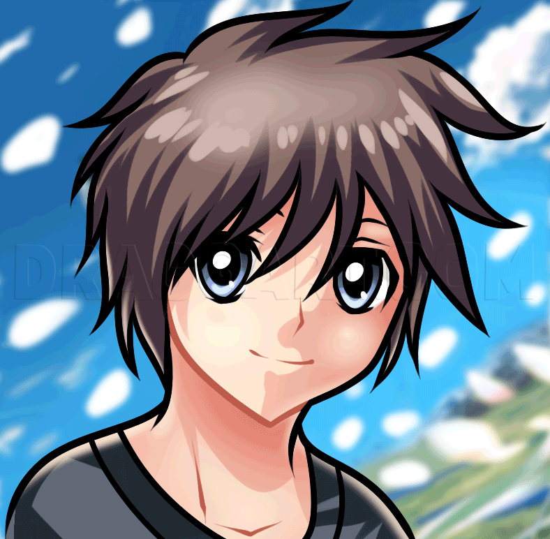 How To Draw An Anime Boy For Kids Step By Step Drawing Guide By Dawn Dragoart Com