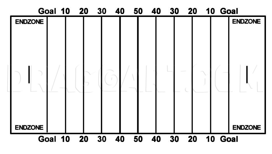 How To Draw A Football Field Coloring Page Trace Drawing
