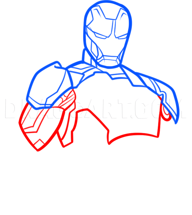 How To Draw Iron Man 3 By Dawn Dragoart Com