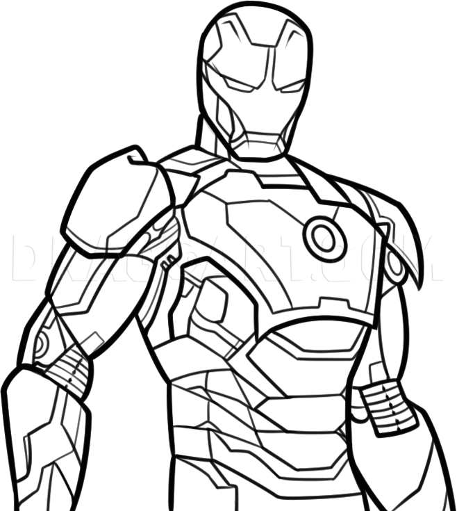 How To Draw Iron Man 3 By Dawn Dragoart Com