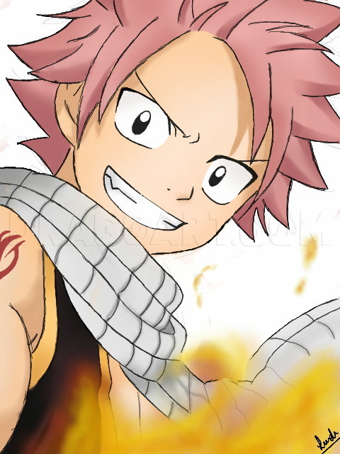 How to Draw Natsu Dragneel, Fairy Tail, Anime Manga