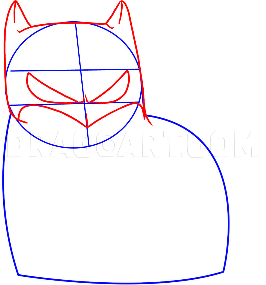 How To Draw Batman Hello Kitty, Step by Step, Drawing Guide, by Dawn -  DragoArt