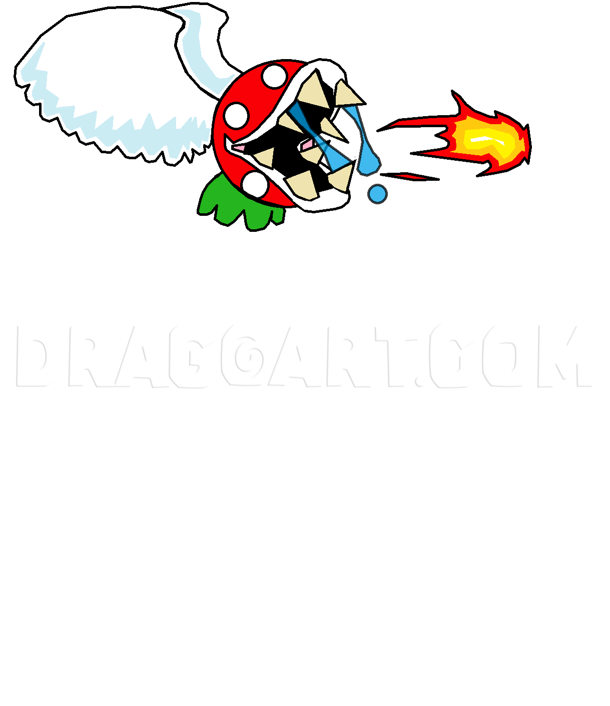 How to draw a Flying Piranha Plant