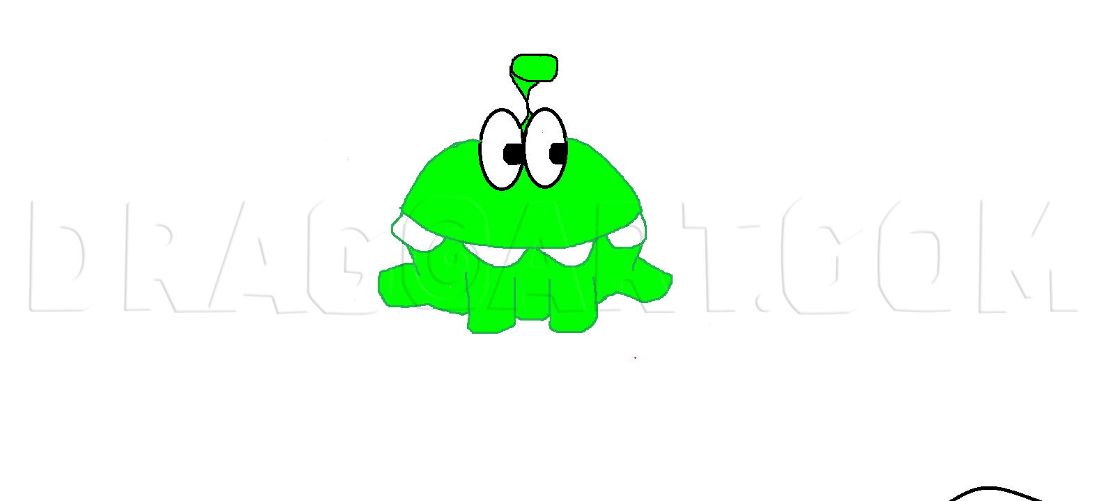 How To Draw Om Nom From Cut The Rope Step by Step Drawing Guide by