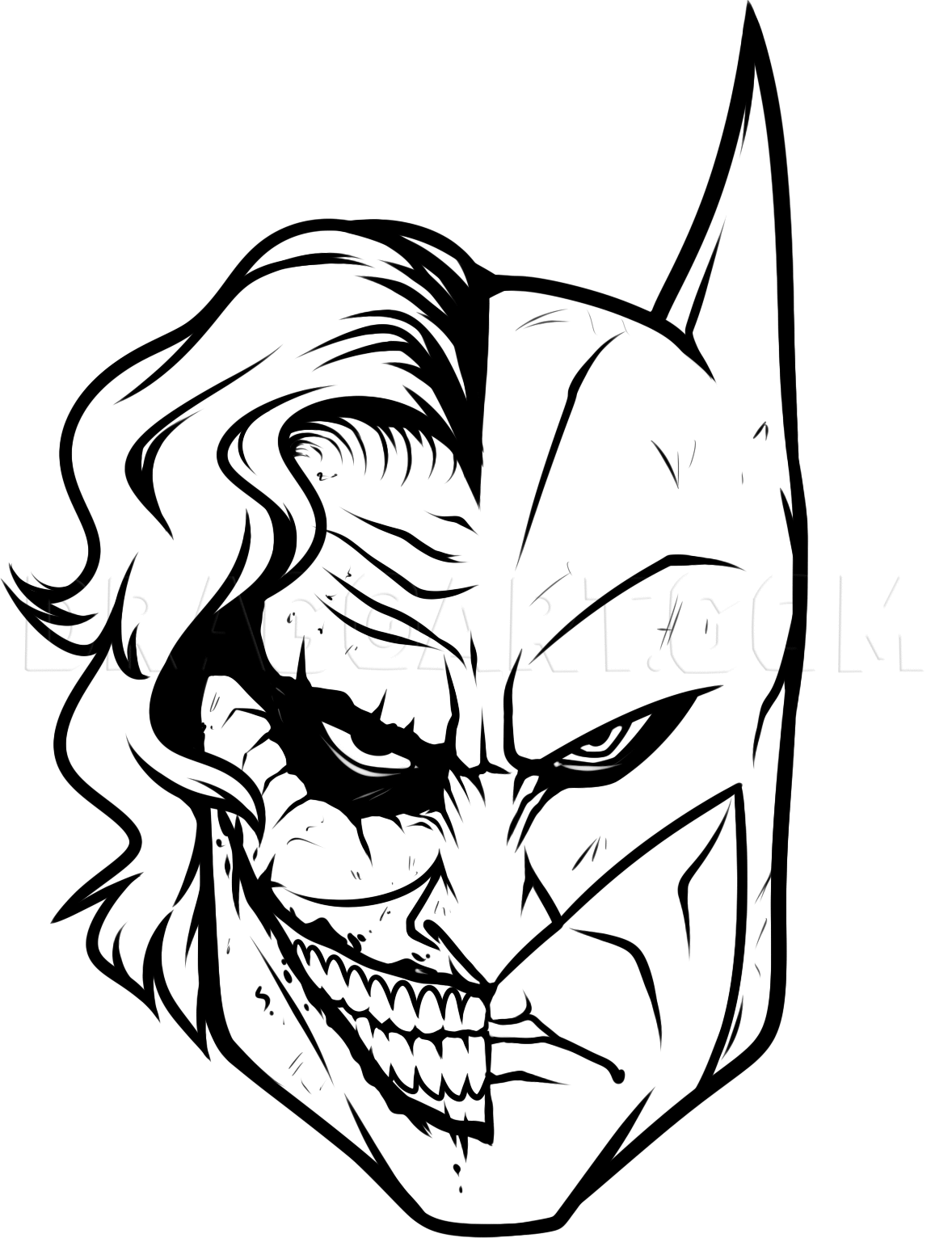 easy joker batman drawings