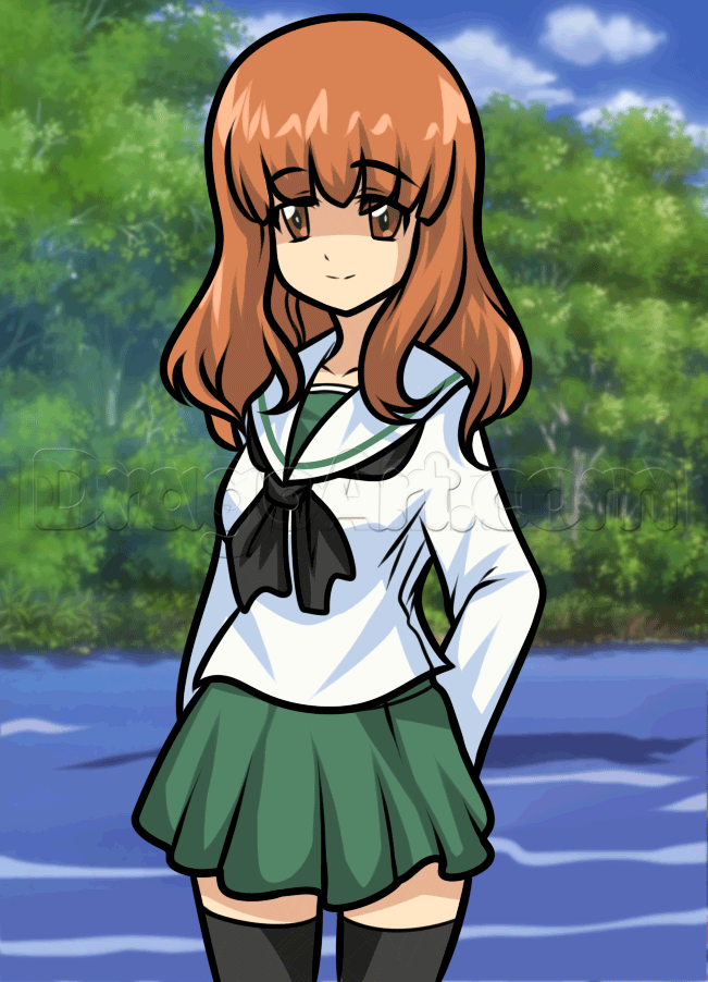 How to Draw Takebe Saori from Girls und Panzer