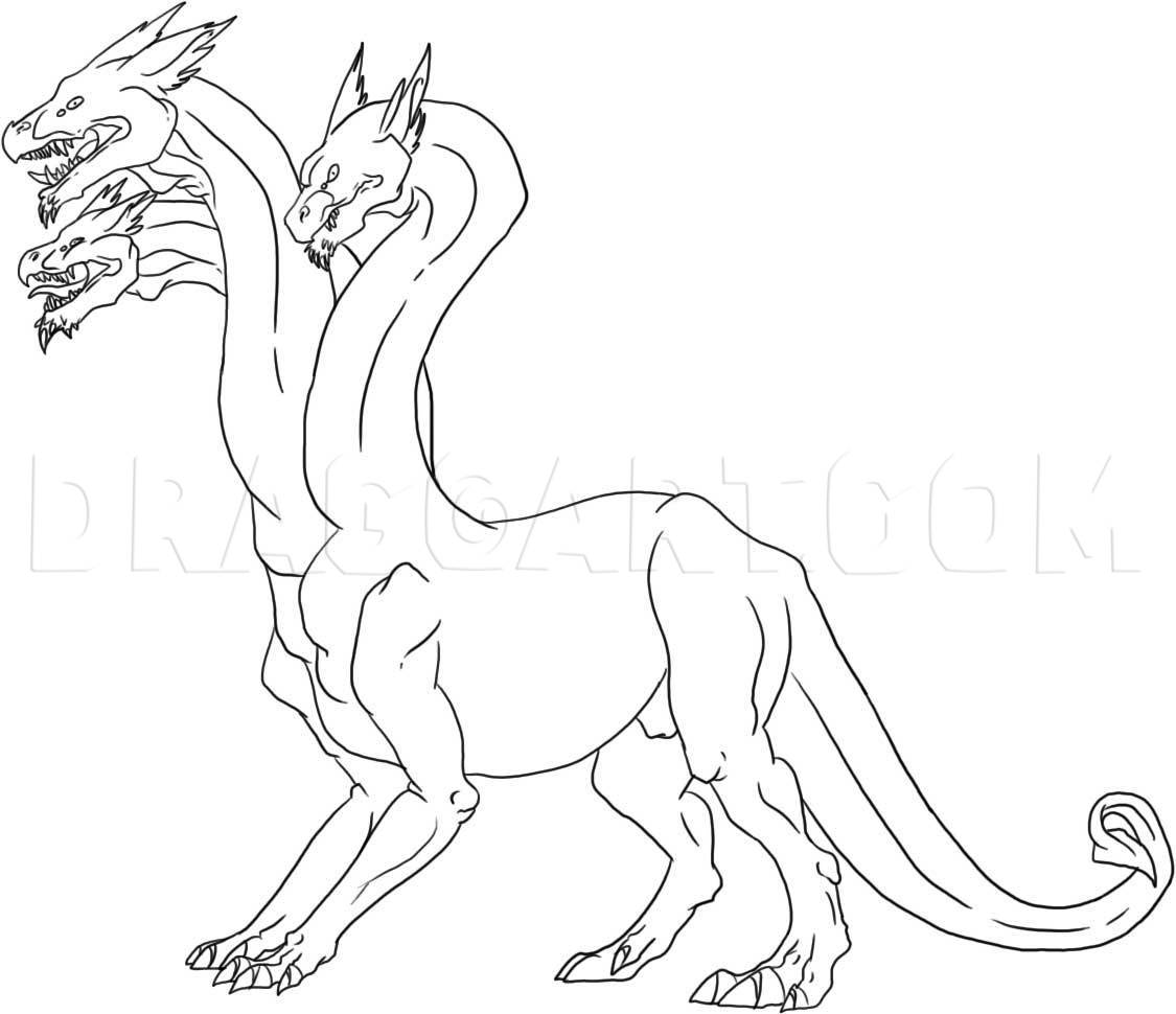How To Draw A Hydra Coloring Page Trace Drawing