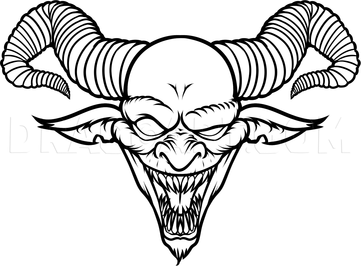 Demon Girl Drawings How To Draw A Demon Face Demon Face