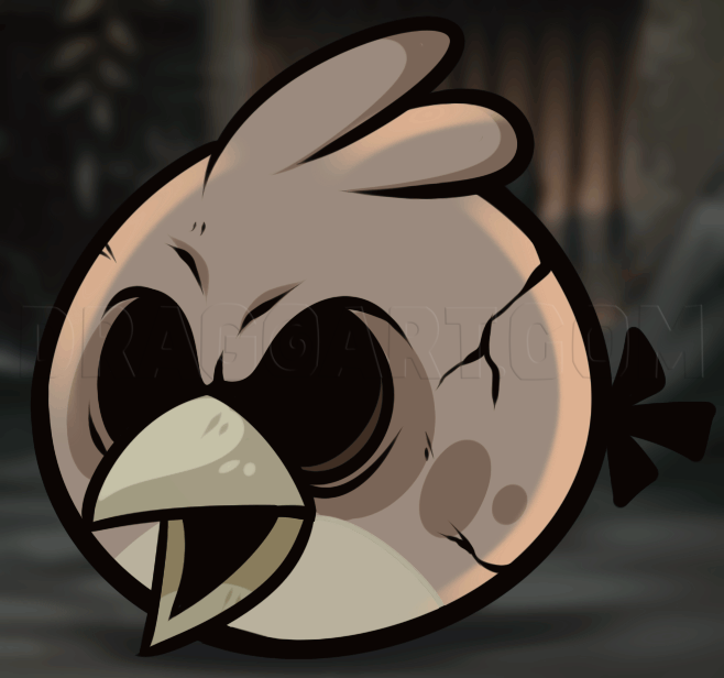 How to Draw an Angry Bird Skull