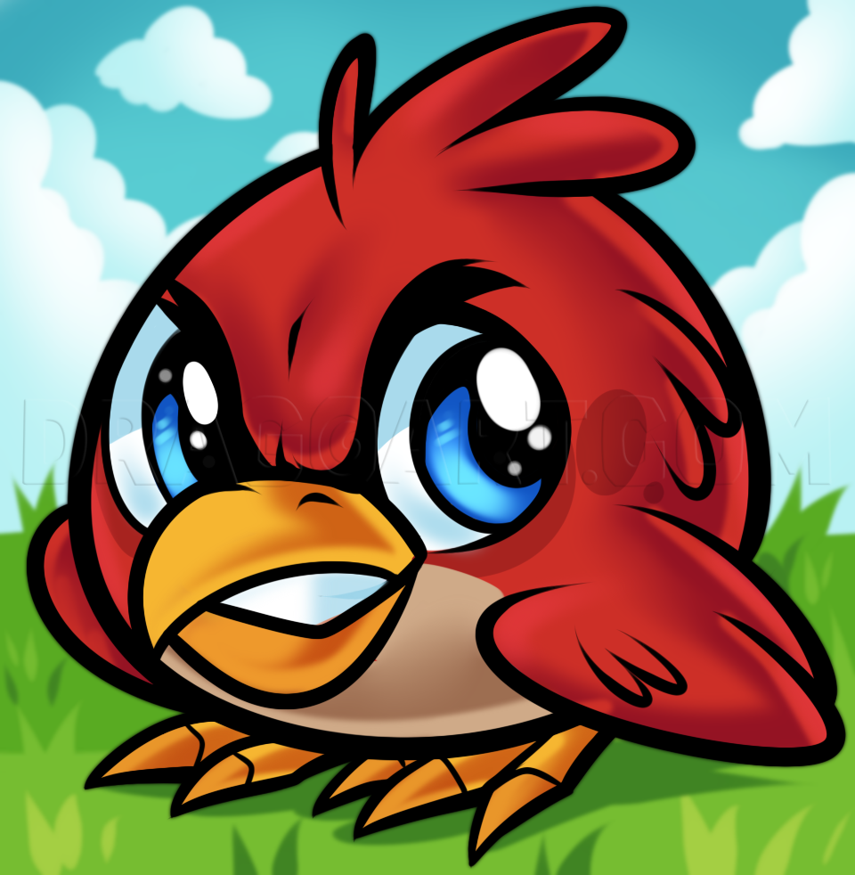 How To Draw An Anime Angry Bird, Step by Step, Drawing Guide, by Dawn