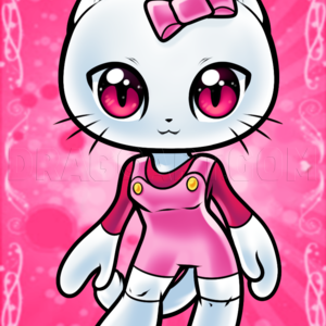 Easy How to Draw Hello Kitty Tutorial Video and Coloring Page