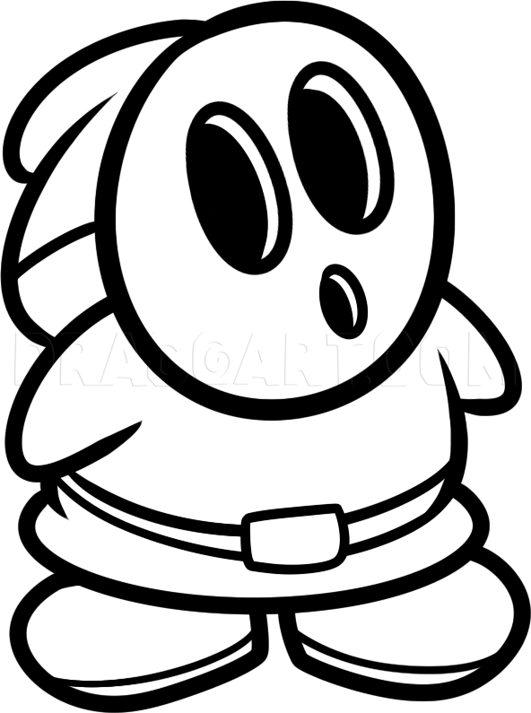 super mario shy guy coloring pages