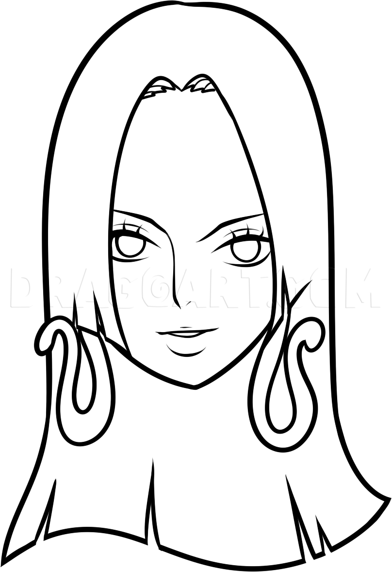 How To Draw Boa Hancock From One Piece Step By Step Drawing Guide By Dawn Dragoart 8045