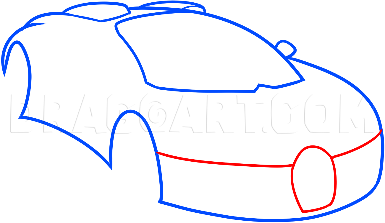 bugatti veyron drawing step by step