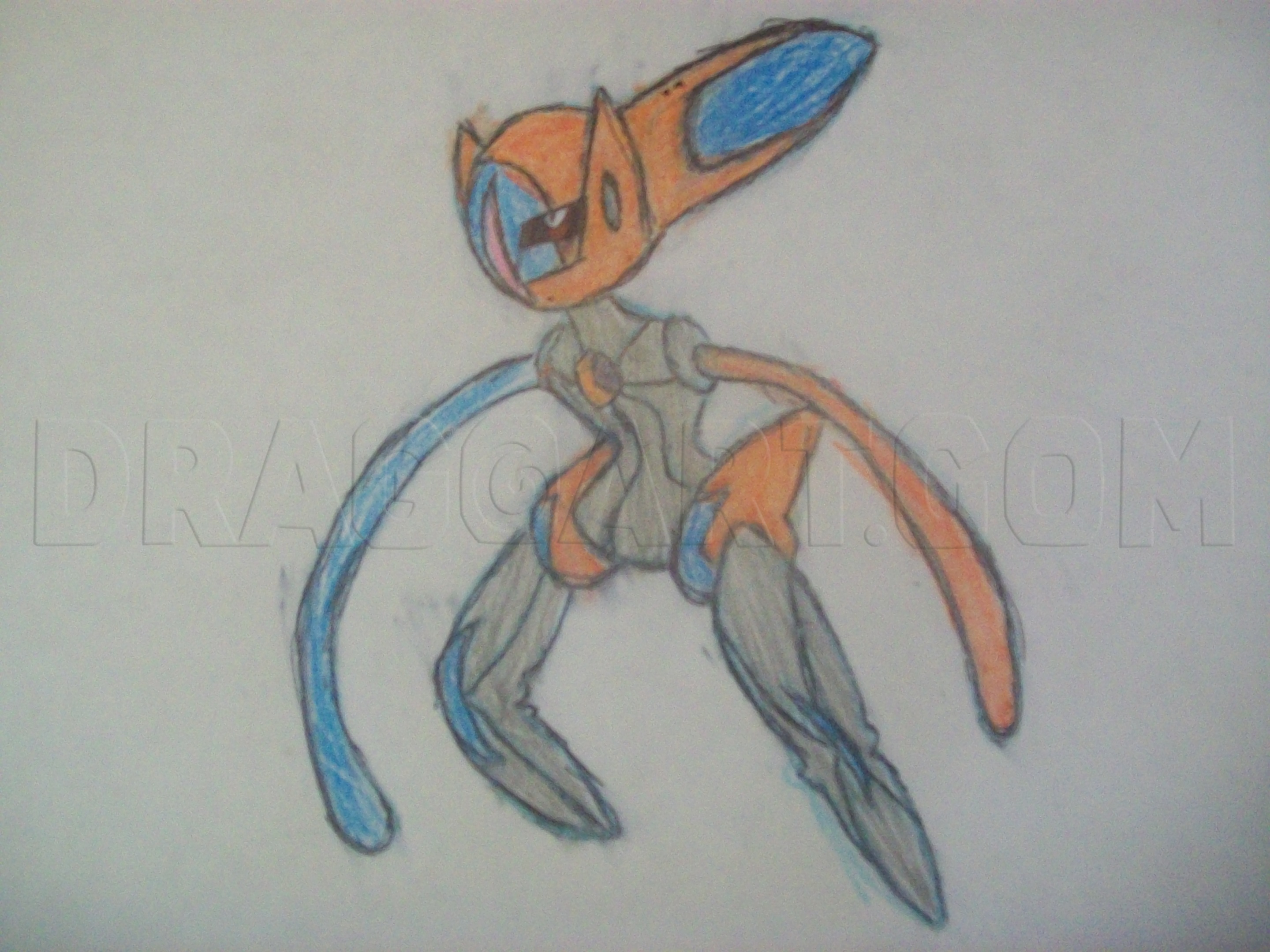 How To Draw Deoxys (speed Form) Pokemon, Step by Step, Drawing Guide