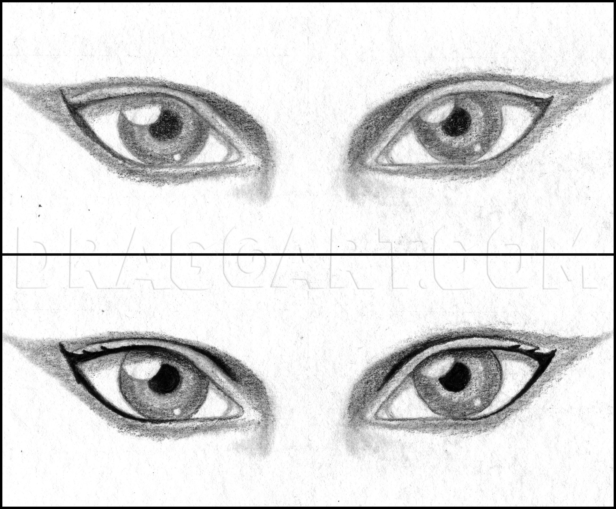 How To Draw And Shade Anime Eyes, Step by Step, Drawing Guide, by