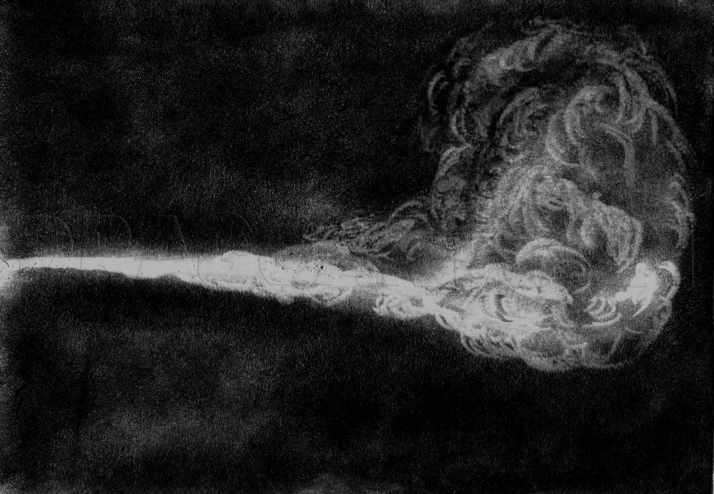 fire drawing in pencil