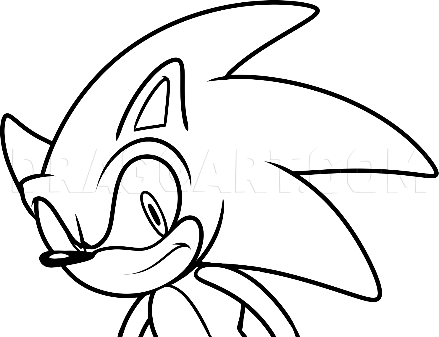 How To Draw Dark Sonic for Beginners 