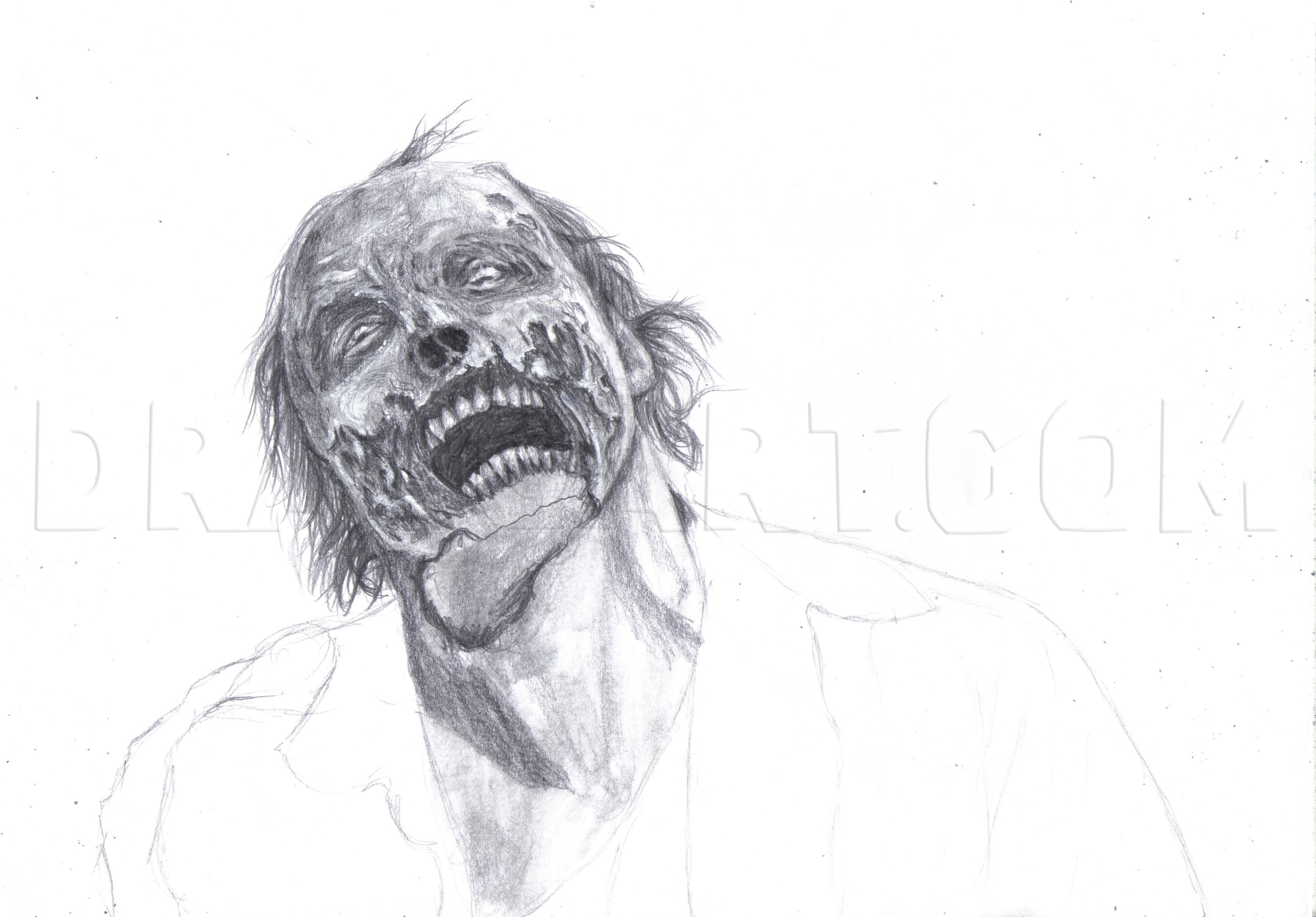 How to Draw a Creepy Zombie - Really Easy Drawing Tutorial