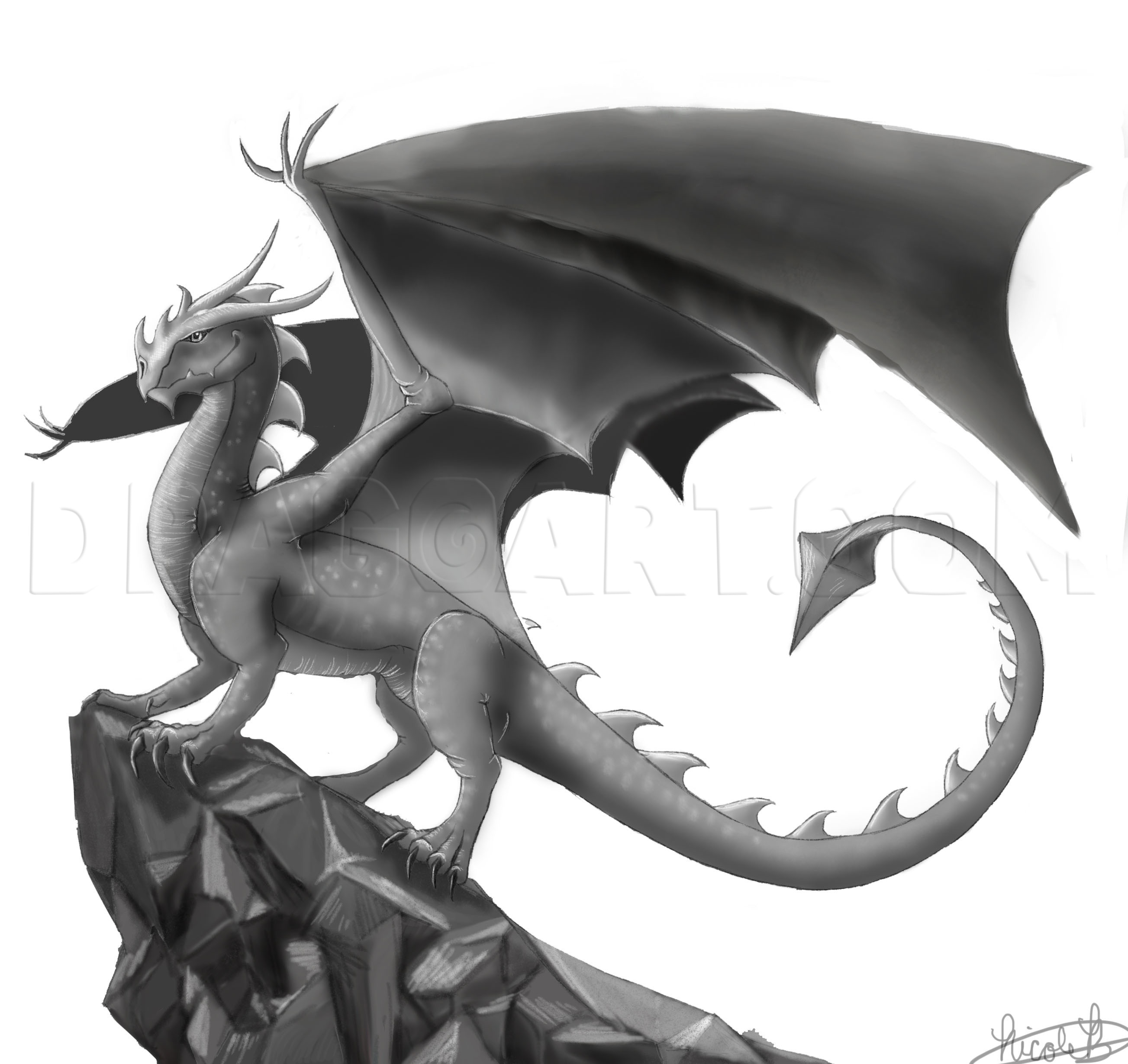 How To Draw A Full Body Dragon Step By Step Drawing Guide By