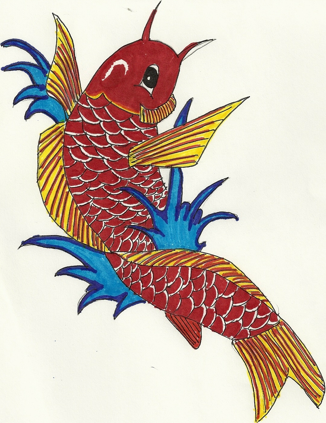 Koi Fish Tattoo Design