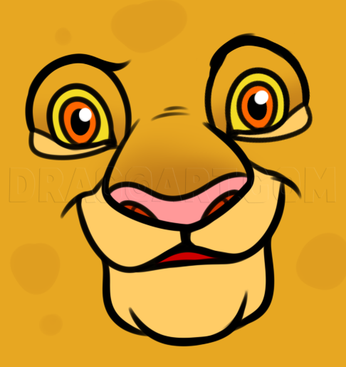 lion king drawing face