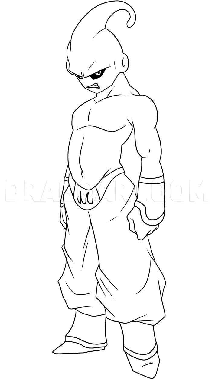 DRAWING KID BUU - DRAGON BALL Z - HOW TO DRAW KID BUU 