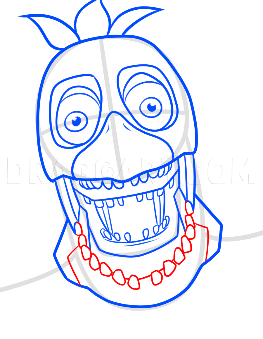 How to Draw Withered Chica  Five Nights at Freddy's 