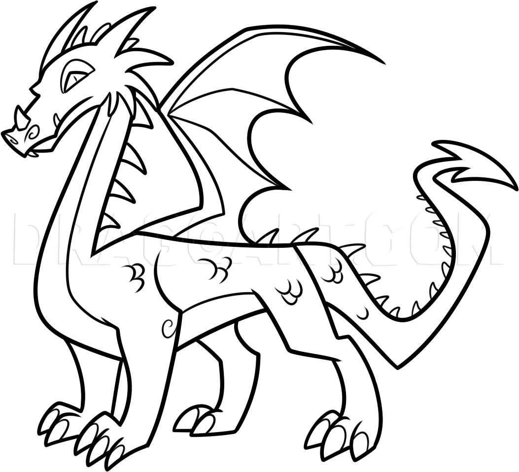 Dragoart How To Draw A Dragon Step By Step 4557