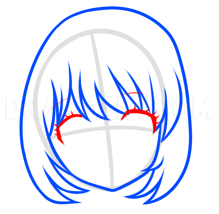 Anime Face Drawing Tutorial  How to Draw Anime Girl Face easy