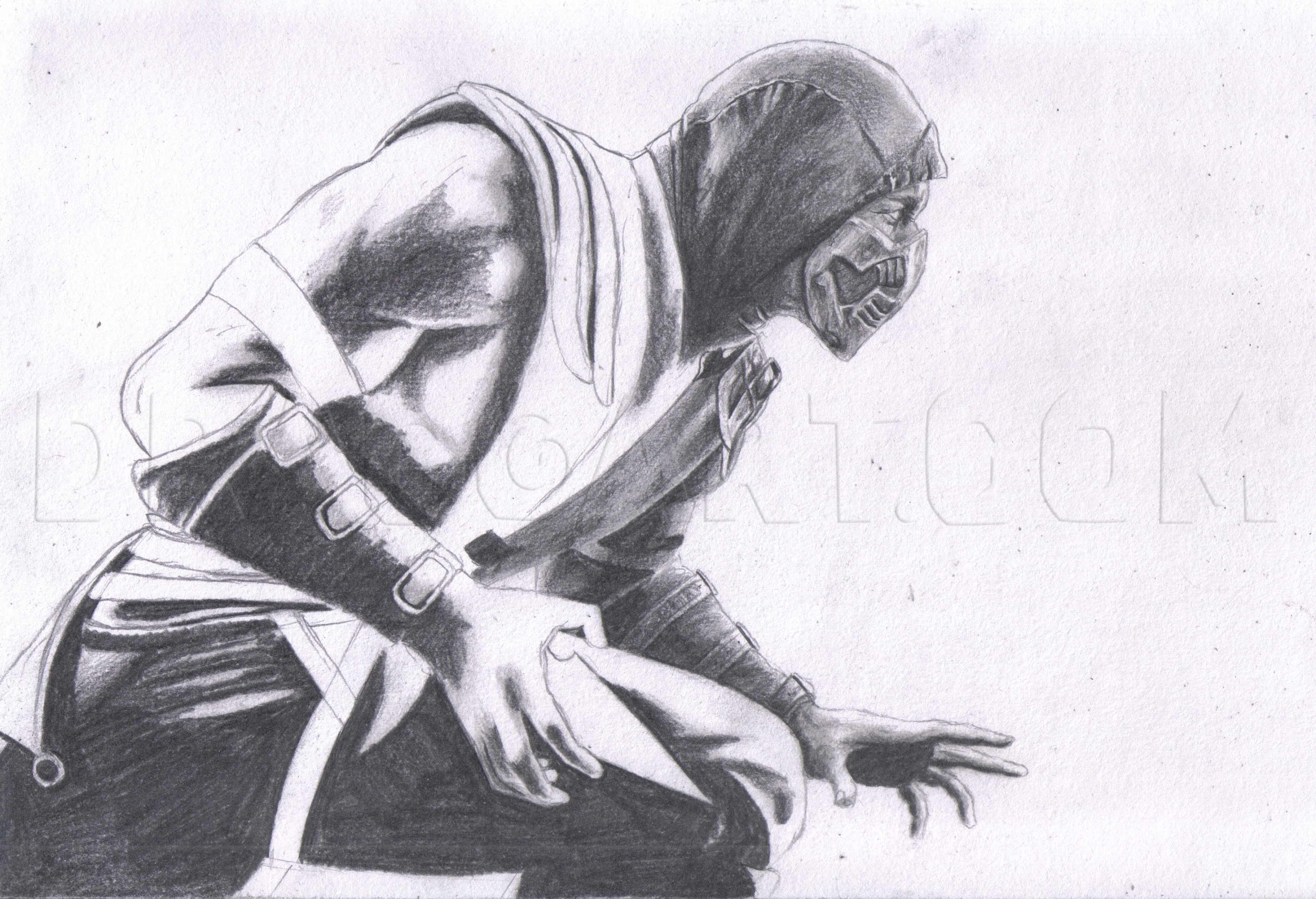 scorpion mortal kombat drawing