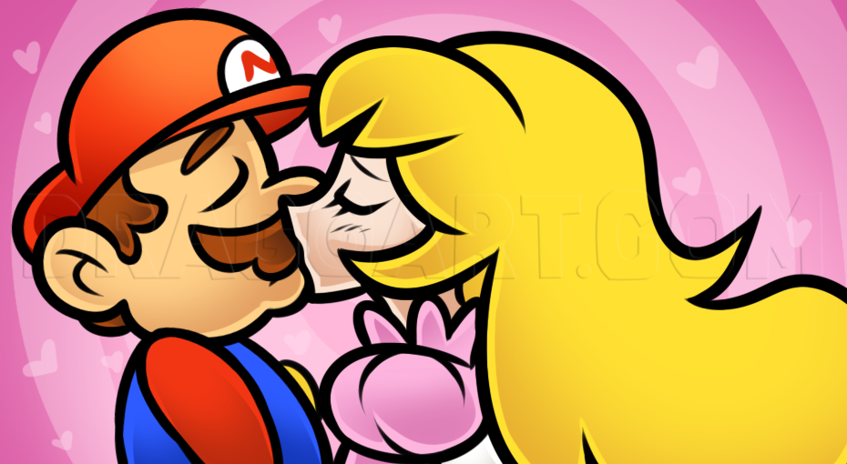 sostén precoz nosotros How To Draw Mario And Peach Kissing, Step by Step, Drawing Guide, by Dawn -  DragoArt