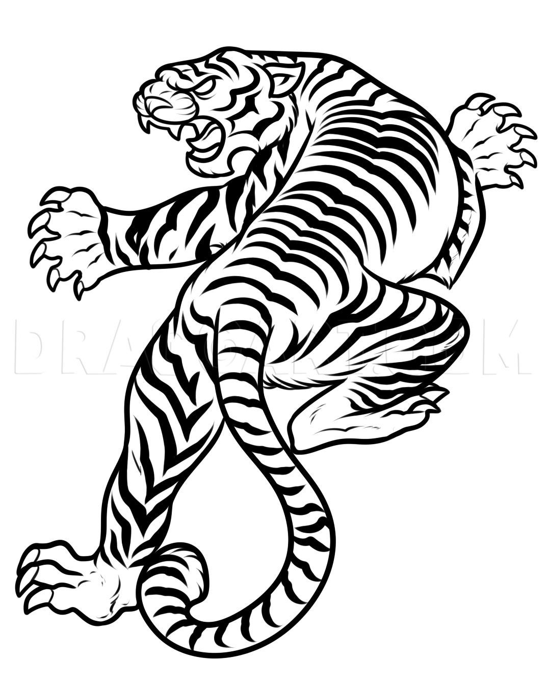 dragoart tiger