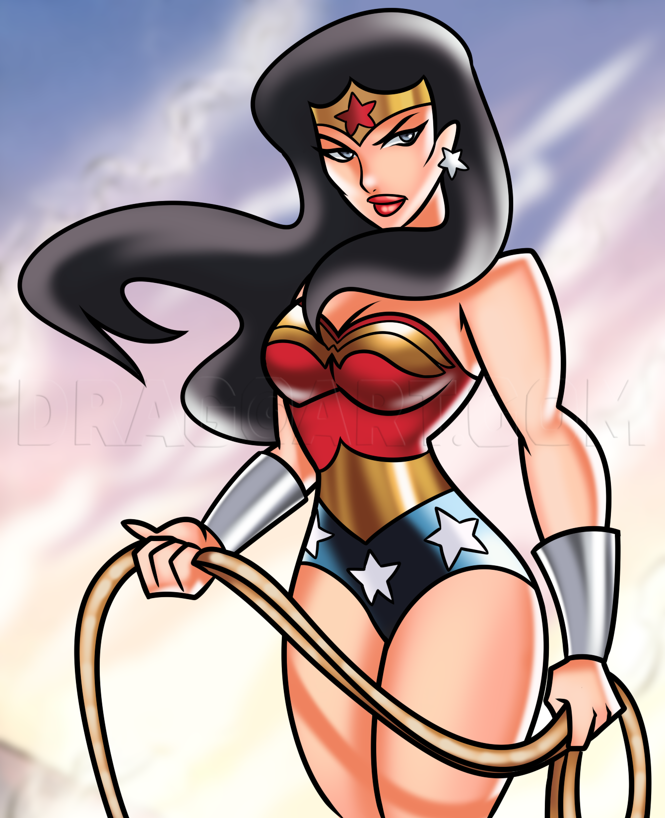 Wonder Woman Drawing Tutorial - How to draw Wonder Woman step by step