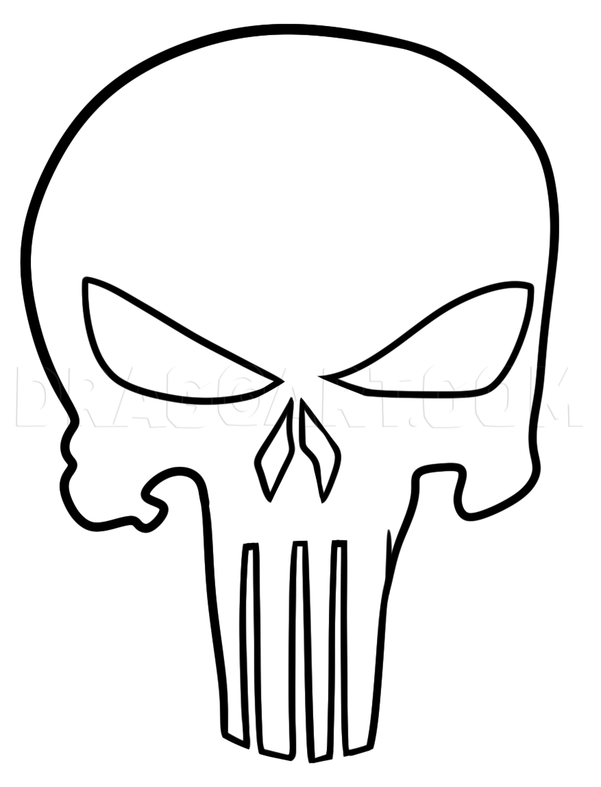 punisher drawing easy