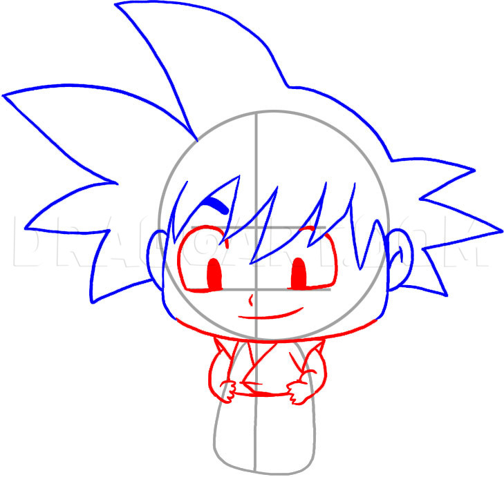 How To Draw Chibi Goku Step By Step