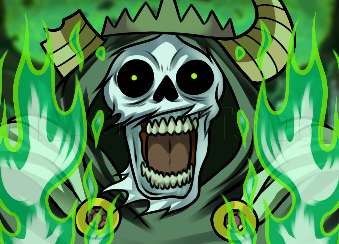 How To Draw The Lich From Adventure Time, Step by Step, Drawing Guide