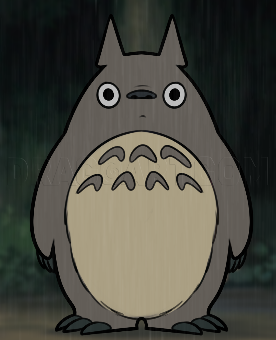 How To Draw My Neighbor Totoro Step By Step Drawing Guide By Dawn Dragoart