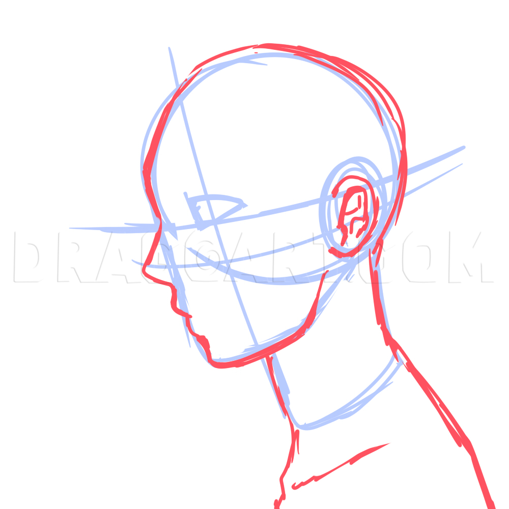 Side View Male Anime Face Drawing Tutorial Step By Step Drawing Guide By Runtyiscute1999 Dragoart Com